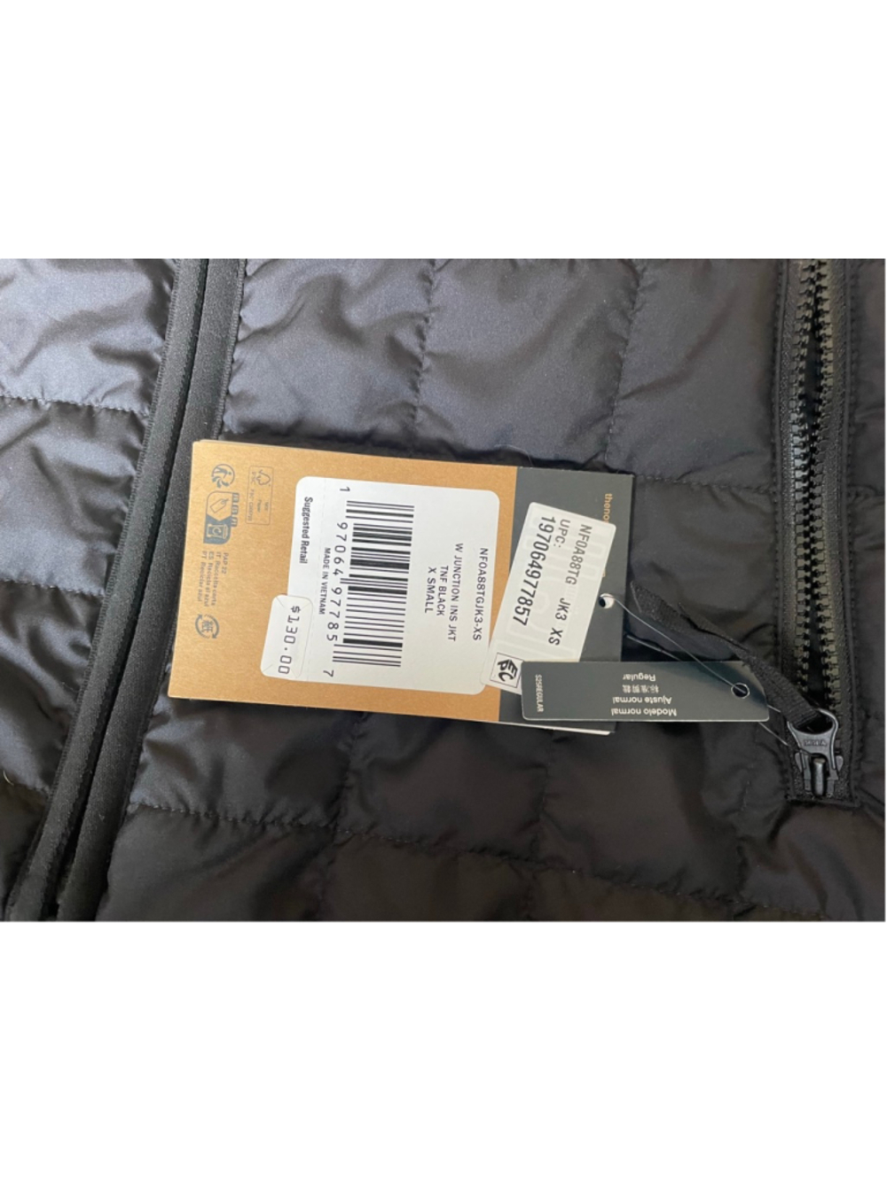 The North Face Junction Jacket Women XS Black Full Zip Insulated NWT - Picture 7 of 7